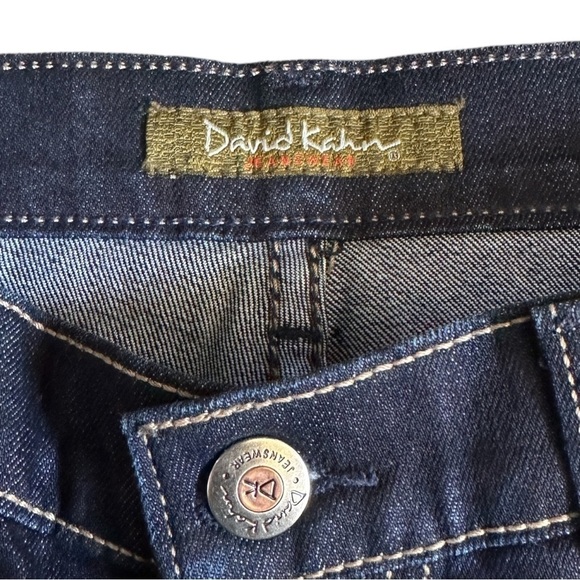 David Kahn Dark Wash Ankle Kick Crop Jeans Size 27 Classic Relaxed Fit - Picture 7 of 10